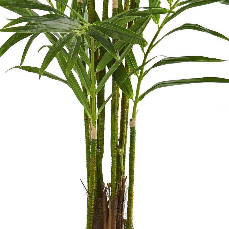 Nearly Natural 8' Artificial King Palm Tree in Pot Green - Lifelike, Indoor, No Assembly Required