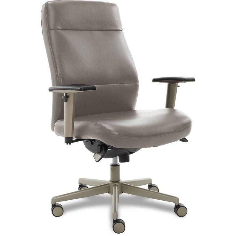 La-Z-Boy Baylor Bonded Leather Adjustable Ergonomic Executive Office Chair with Lumbar Support