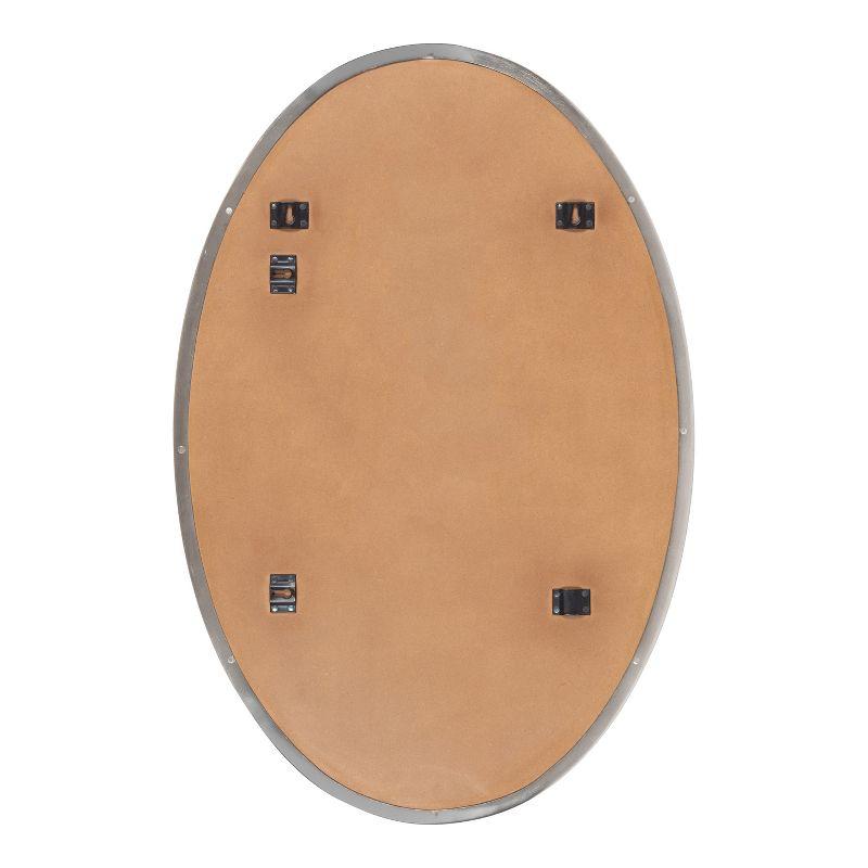 Kate and Laurel Rollo Oval Framed Wall Mirror, 20x30, Silver