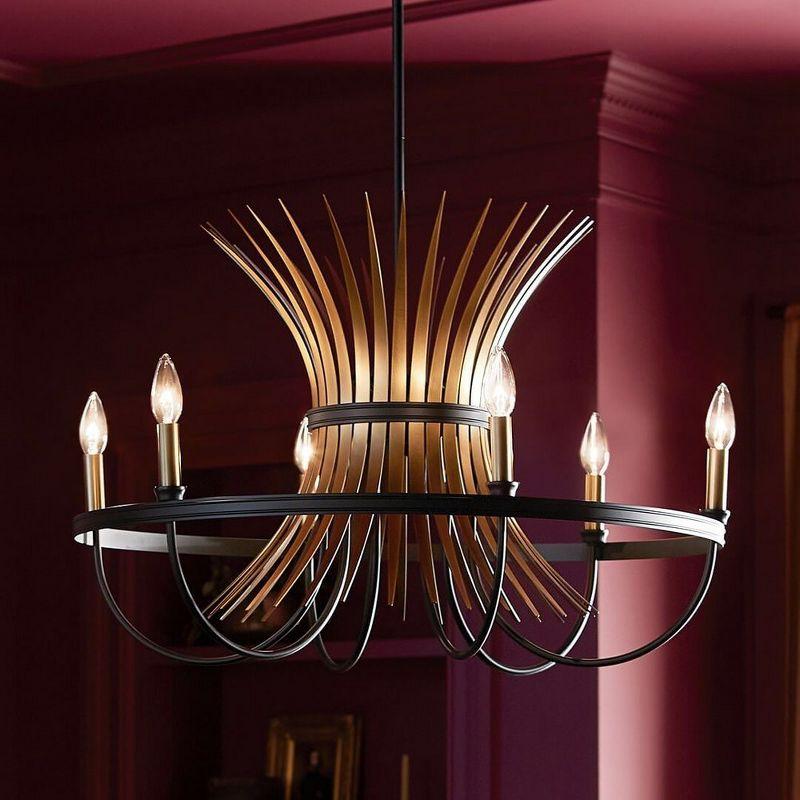 6 - Light Dimmable Drum Chandelier