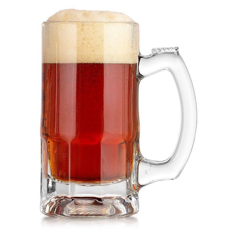 Libbey Classic Glass Beer Mug, 12.68-ounce, Set of 4