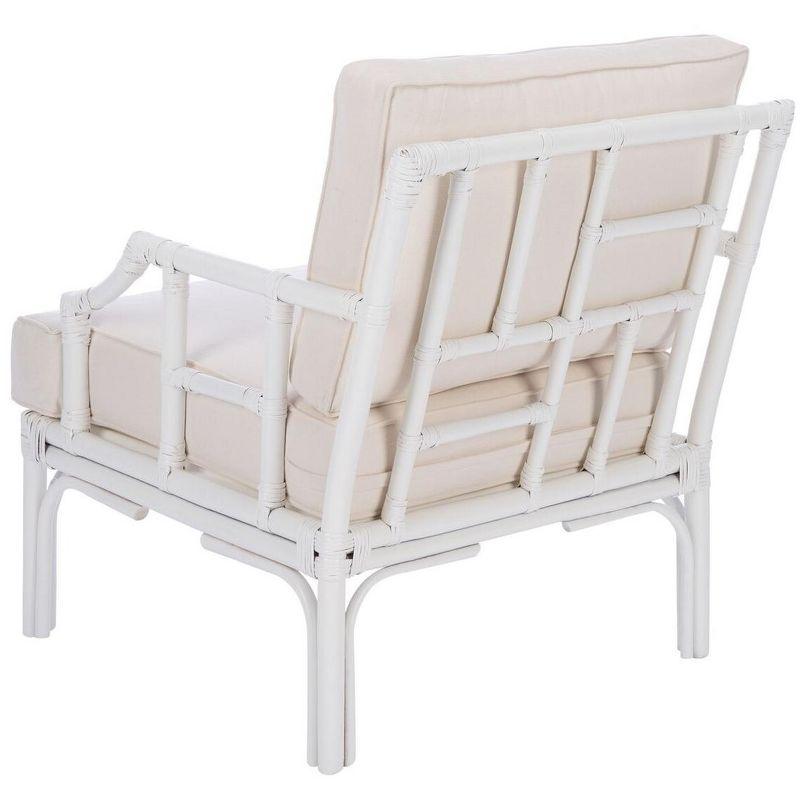 Kazumi Accent Chair W/ Cushion - White/White - Safavieh