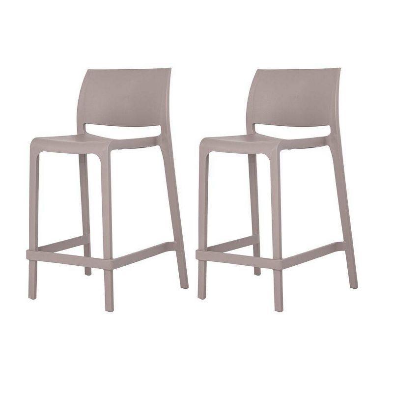 2pc Sensilla Stackable Counter Stools - Gray - Lagoon