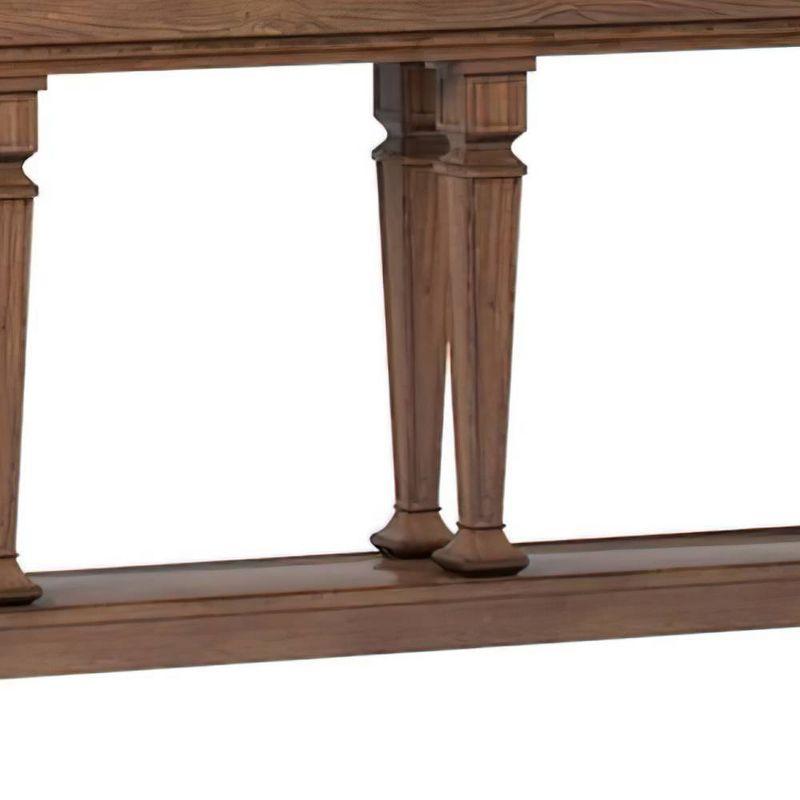 72" Garrison Accent Table Oak - Acme Furniture: Streamlined Sofa Table, Solid Wood, Display Shelf