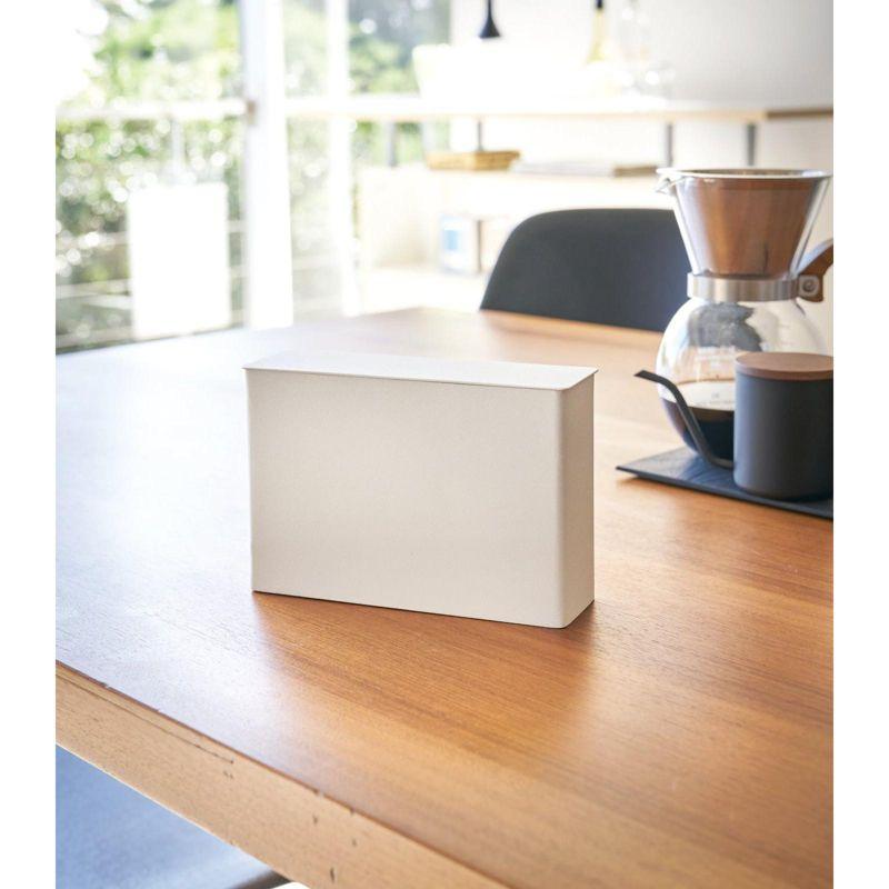 Yamazaki Home Yamazaki Home 02 Coffee Filter Case - Kitchen Storage Holder Container, Steel, Lid