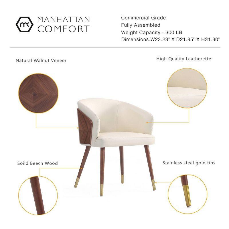 Reeva Modern Leatherette Upholstered Dining Chair - Manhattan Comfort