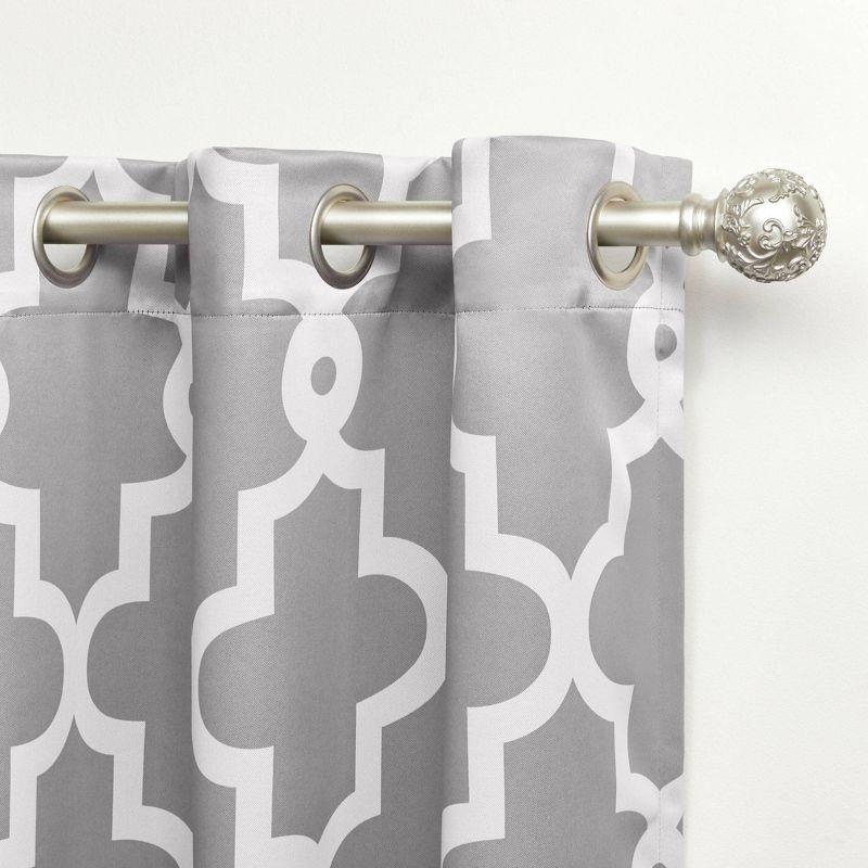 Ironwork Polyester Room Darkening Curtain Panel