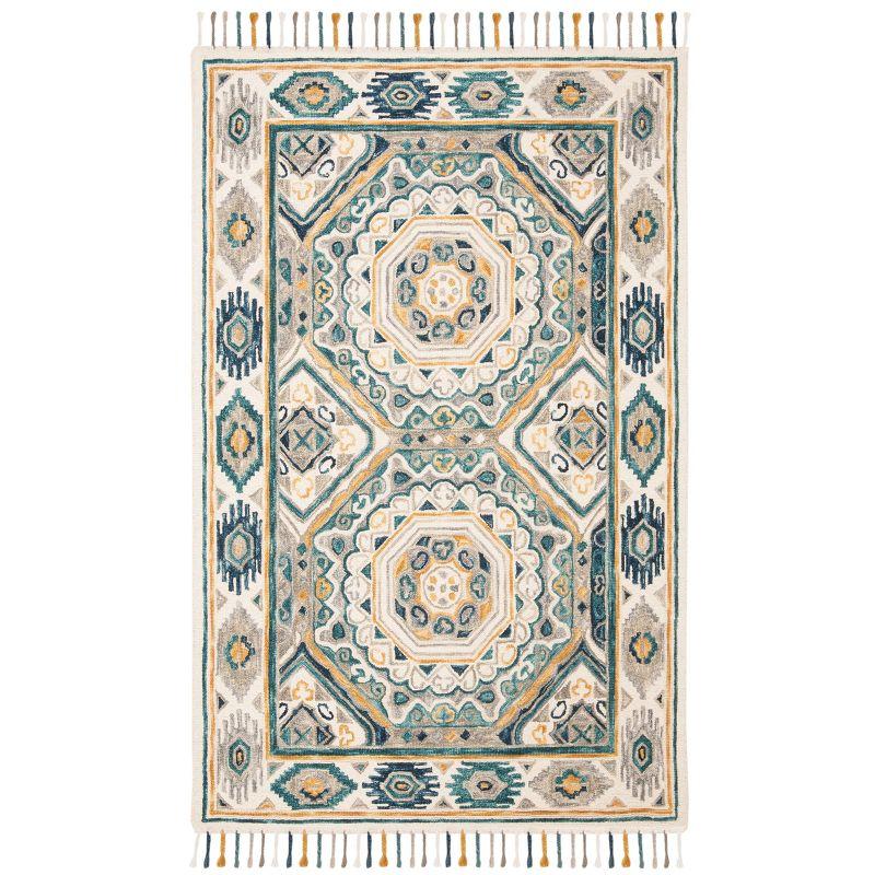 Aspen APN251 Hand Tufted Area Rug - Ivory/Charcoal - 5' X 8' - Safavieh.