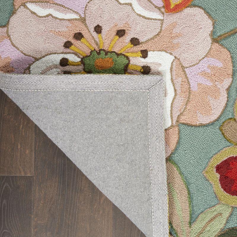 Nourison Fantasy FA18 Aqua Area Rug 5' x 7'6"