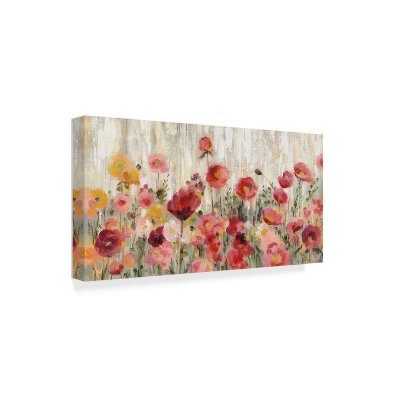 Silvia Vassileva Red and Pink Floral Canvas Art