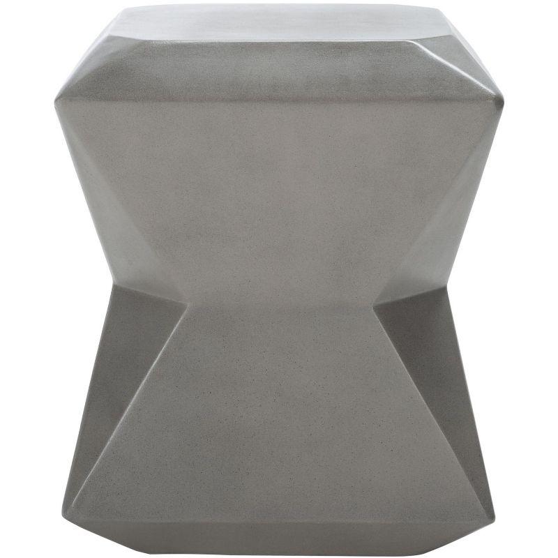 Conan Concrete Accent Stool - Indoor/Outdoor - VNN1030 - Gray - Safavieh