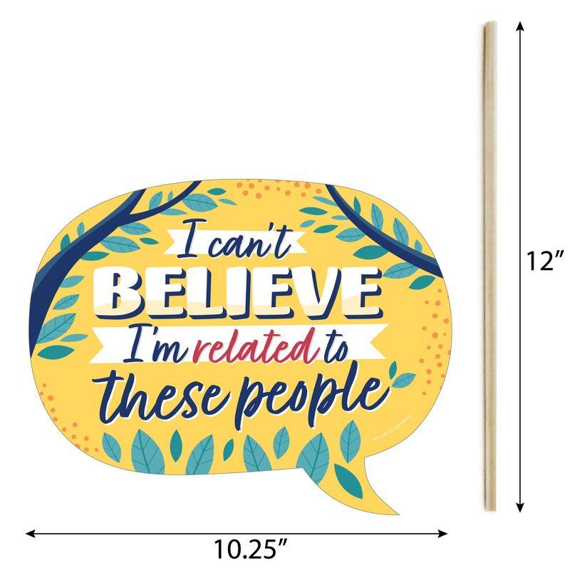 Big Dot of Happiness Funny Colorful Family Reunion - Family Gathering Party Photo Booth Props Kit - 10 Piece