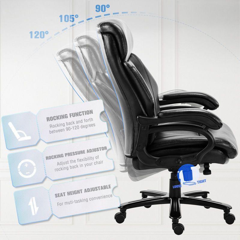 COLAMY Executive Big and Tall 400lbs PU Leather Office Chair