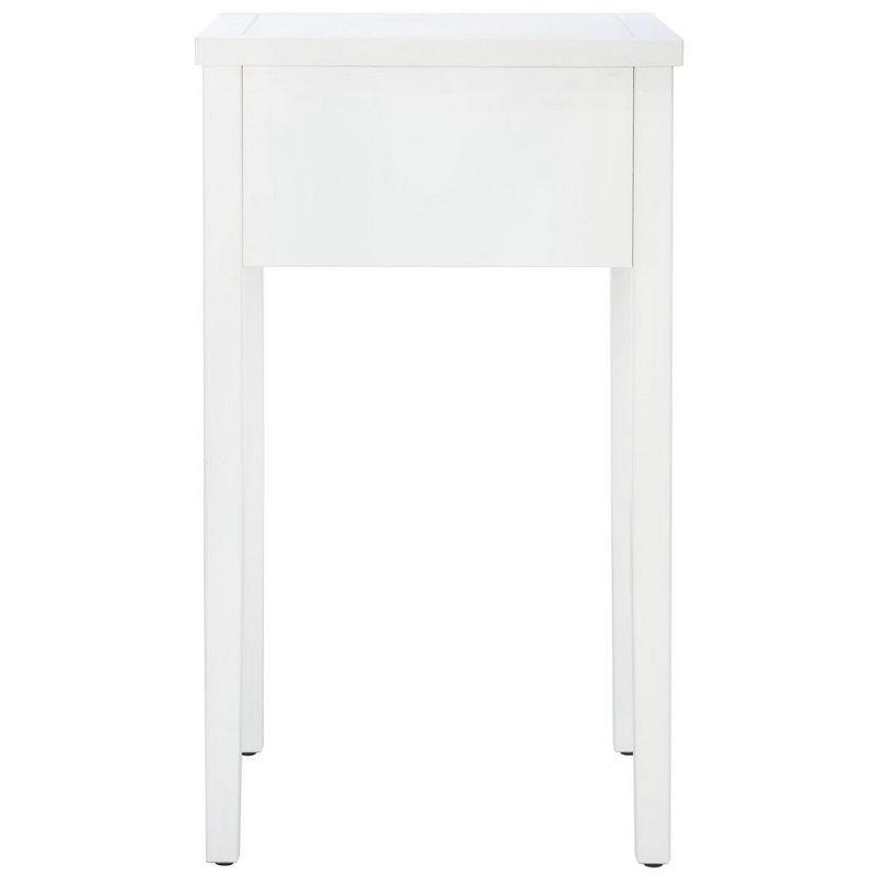 Abel Nightstand with Storage Drawers - White - Safavieh.