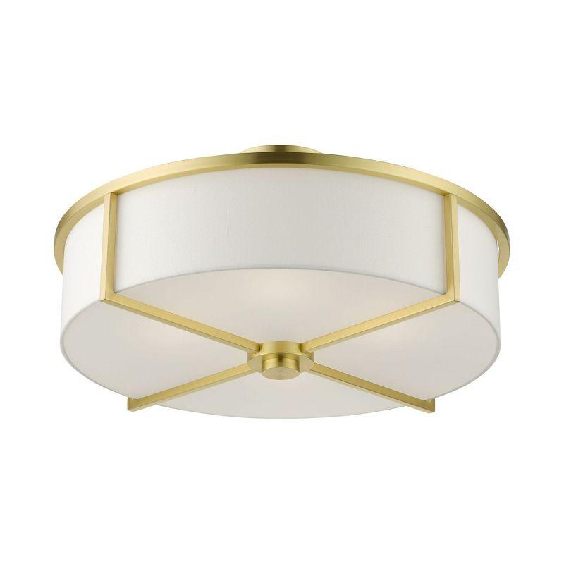 Livex Lighting Wesley 4 - Light Semi-Flush Mount in  Satin Brass