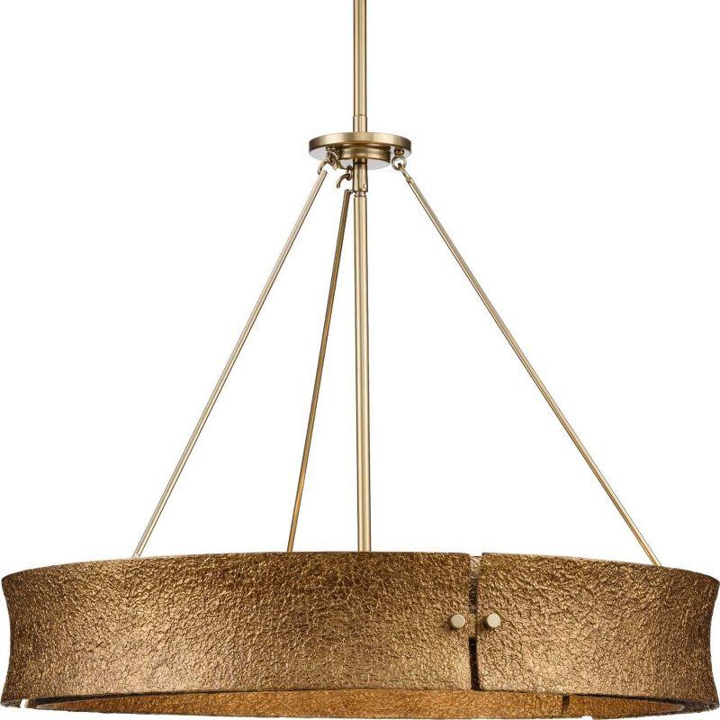 Lusail Soft Gold 5-Light Steel Drum Chandelier