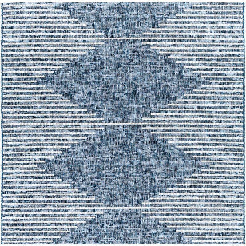 Mark & Day Okswerd 6'7"x6'7" Square Woven Indoor and Outdoor Area Rugs Bright Blue