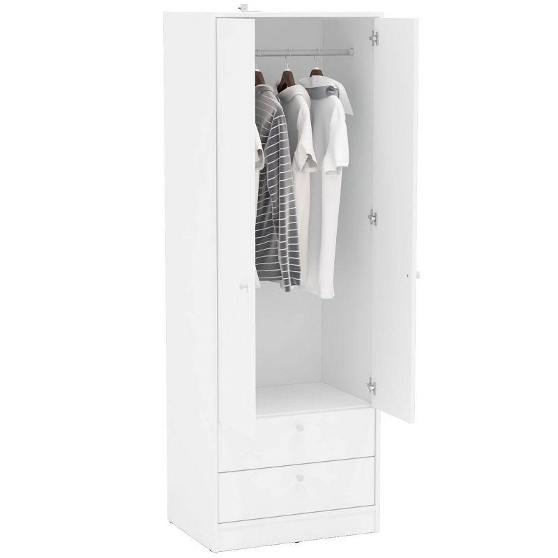 Denmark 2 Door and 2 Drawer Wardrobe - Polifurniture