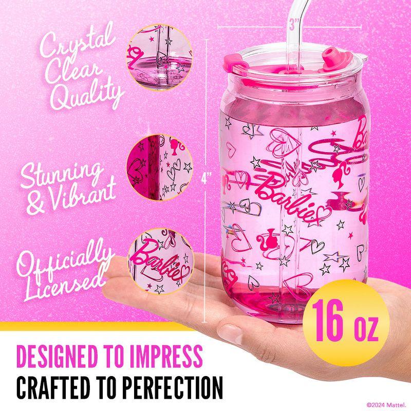 Barbie x Dragon Glassware 16 oz Love Out Loud Drinking Glasses Set of 2