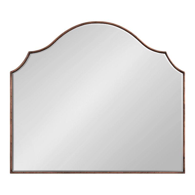 Kate & Laurel All Things Decor 28"x32" Leanna Framed Arch Wall Mirror Bronze