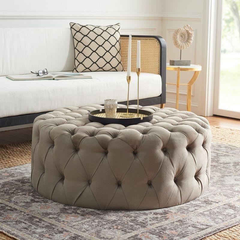 Charlene Tufted Cocktail Ottoman  - Safavieh