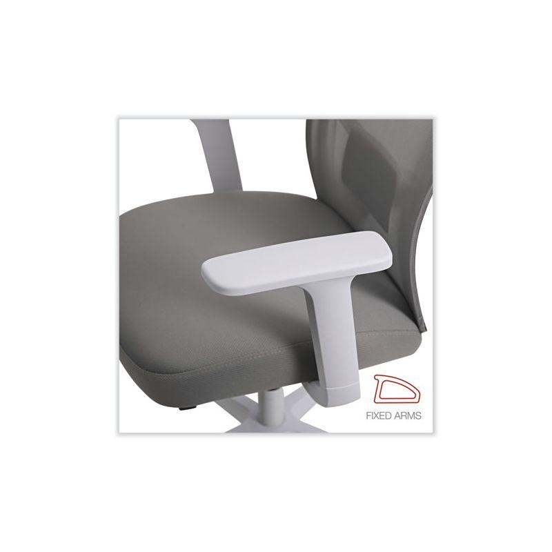 Workspace by Alera Mesh Back Fabric Task Chair, Supports Up to 275 lb, 17.32" to 21.1" Seat Height, Gray Seat, Gray Back