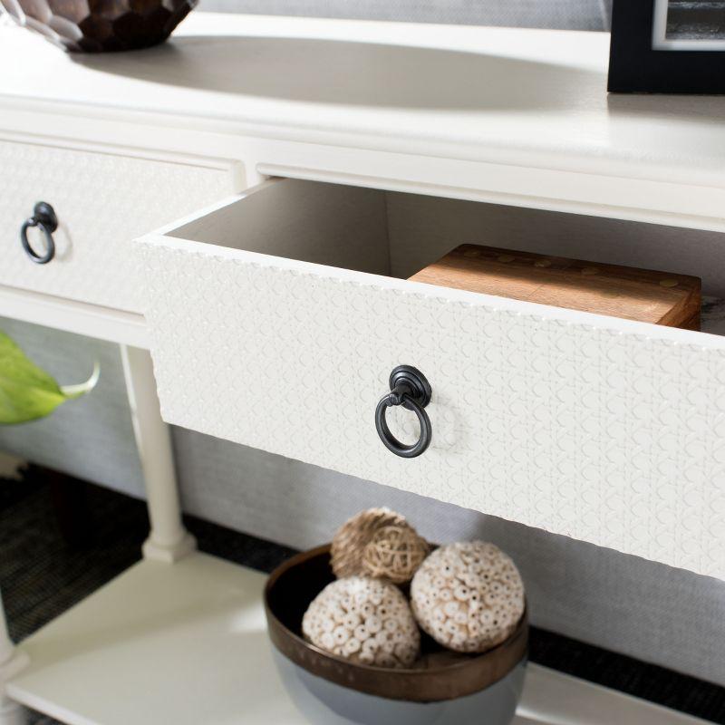 Haines 2 Drawer Console Table - CNS5727D - White - Safavieh