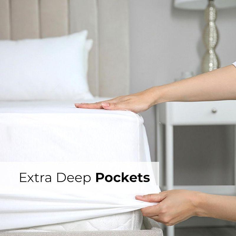 Microfiber Fitted Sheet 18" - 24" Inch Extra Deep Pocket - CGK Linens