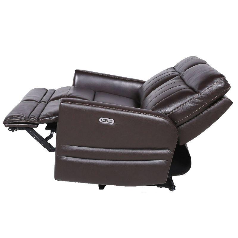 Steve Silver Co. Coachella Power Recliner Loveseat Brown: Upholstered Leather, Iron Frame, 2-Seater