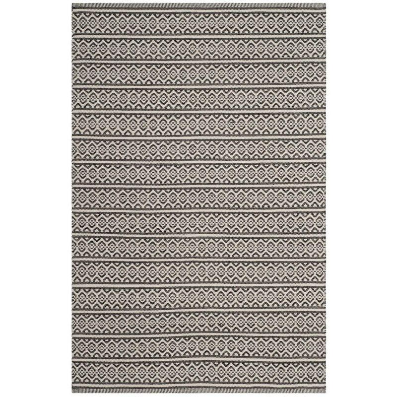 Montauk MTK341 Hand Woven Indoor Area Rug - Ivory/Black - 4'x6' - Safavieh.