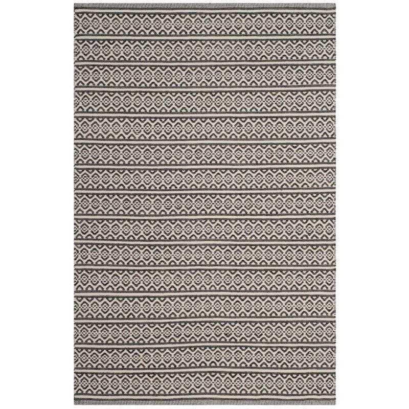 Coastal Charm Off-White Cotton 4' x 6' Handwoven Area Rug