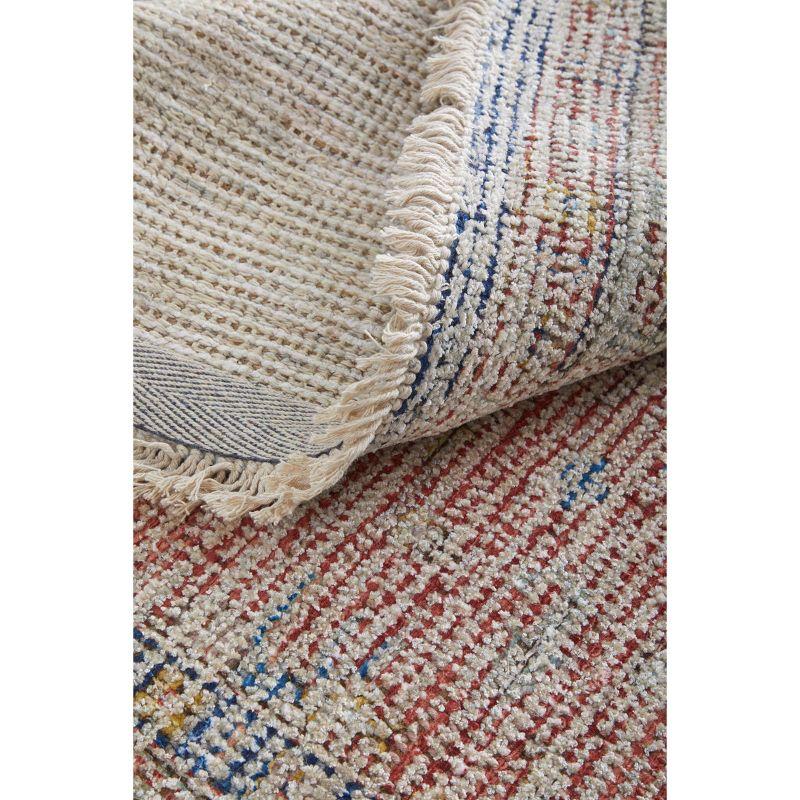 Caldwell Transitional Distressed Ivory/Blue/Red Area Rug