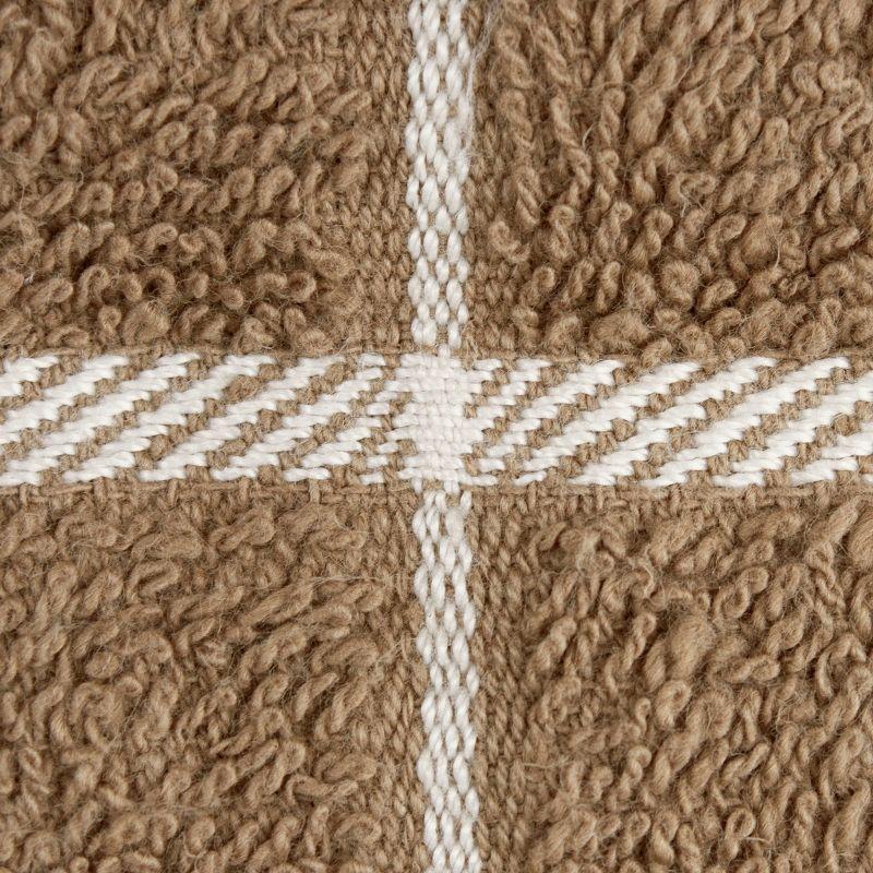 John Ritzenthaler Co. Ritz 3-Pack Terry Check Kitchen Towel Set and 6-Pack Terry Check Dish Cloth Set, Mocha