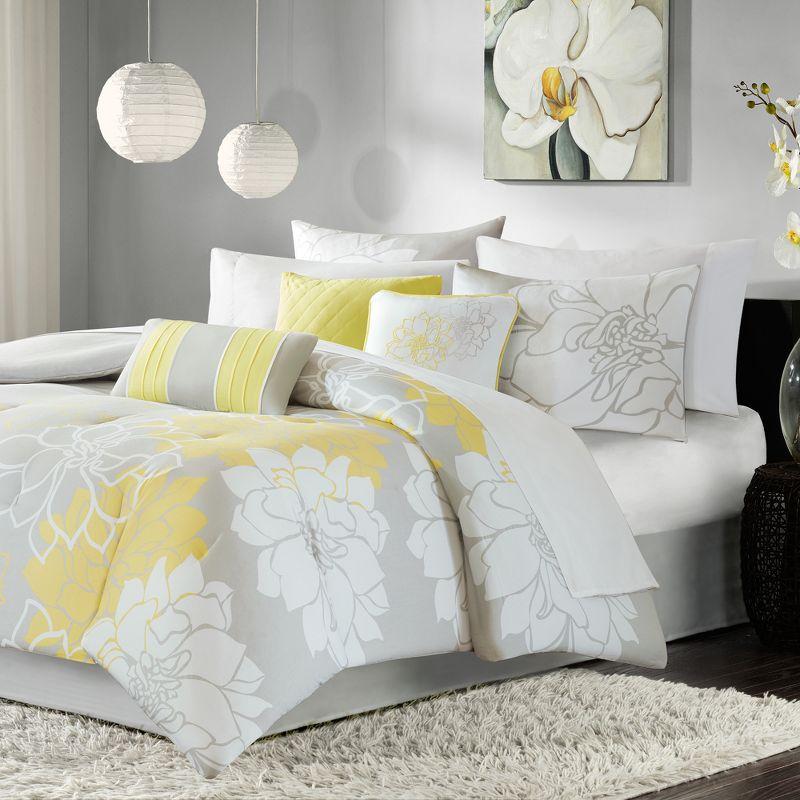 Lola 7 Piece Floral Cotton Comforter Set