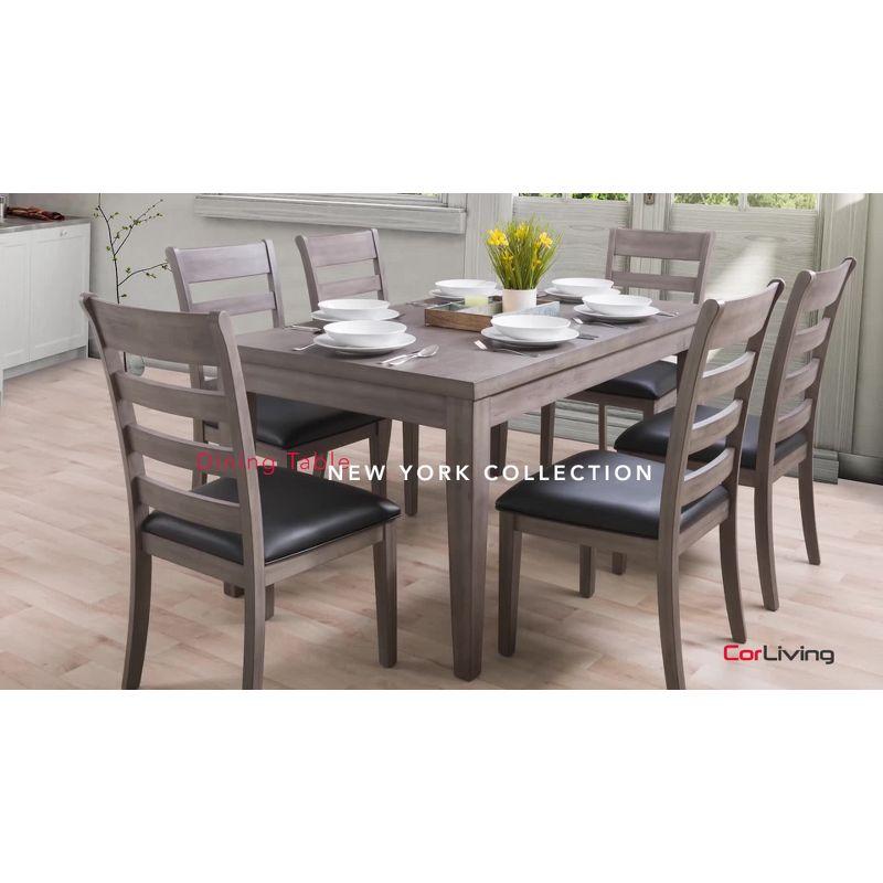 New York Counter Height Wood Dining Table Washed Gray - CorLiving