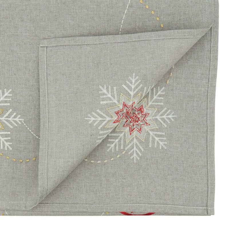 Saro Runner_Ornaments Design Embroidered Table Runner