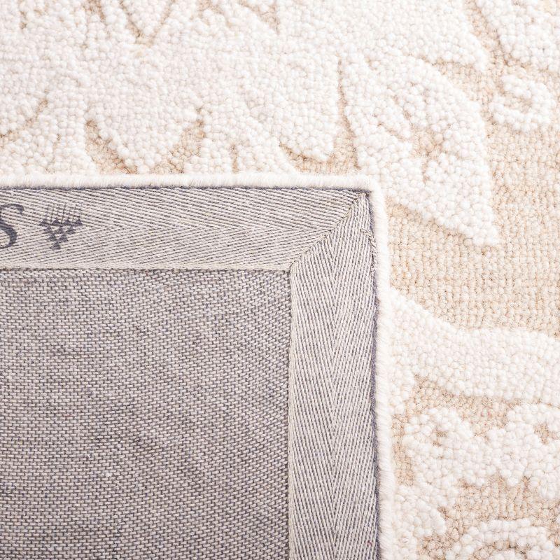 Blossom BLM108 Hand Tufted Indoor Area Rug - Ivory/Light Brown - 4'x6' - Safavieh