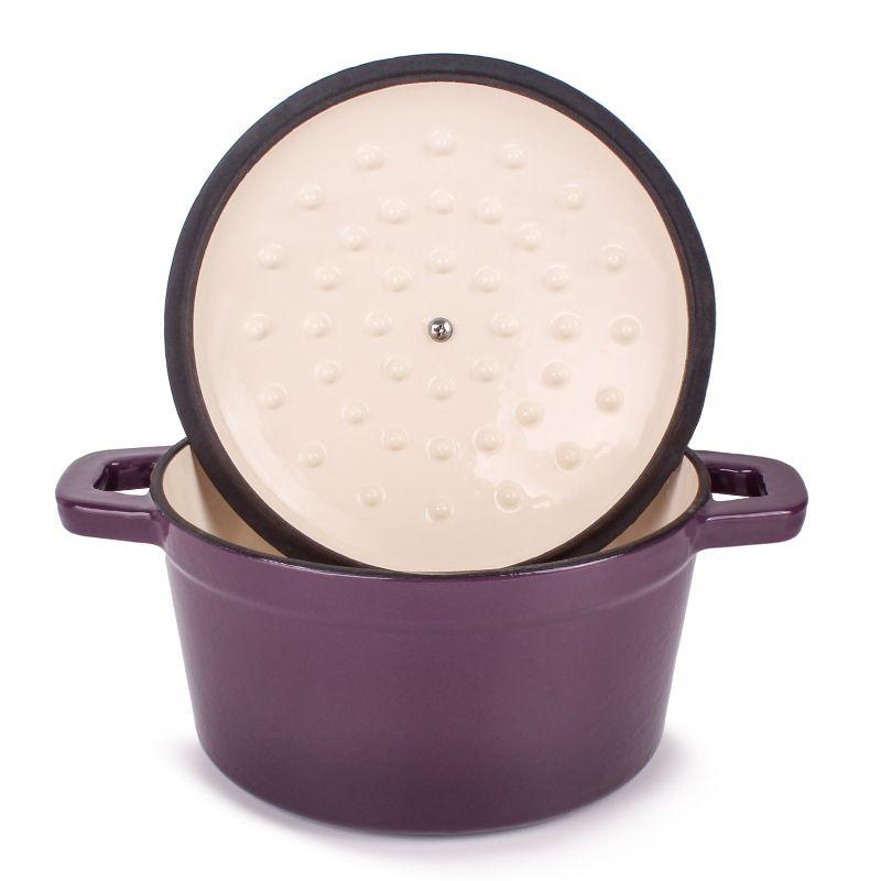 Prep & Savour Neo Cast Iron 3qt. Round Dutch Oven with Lid