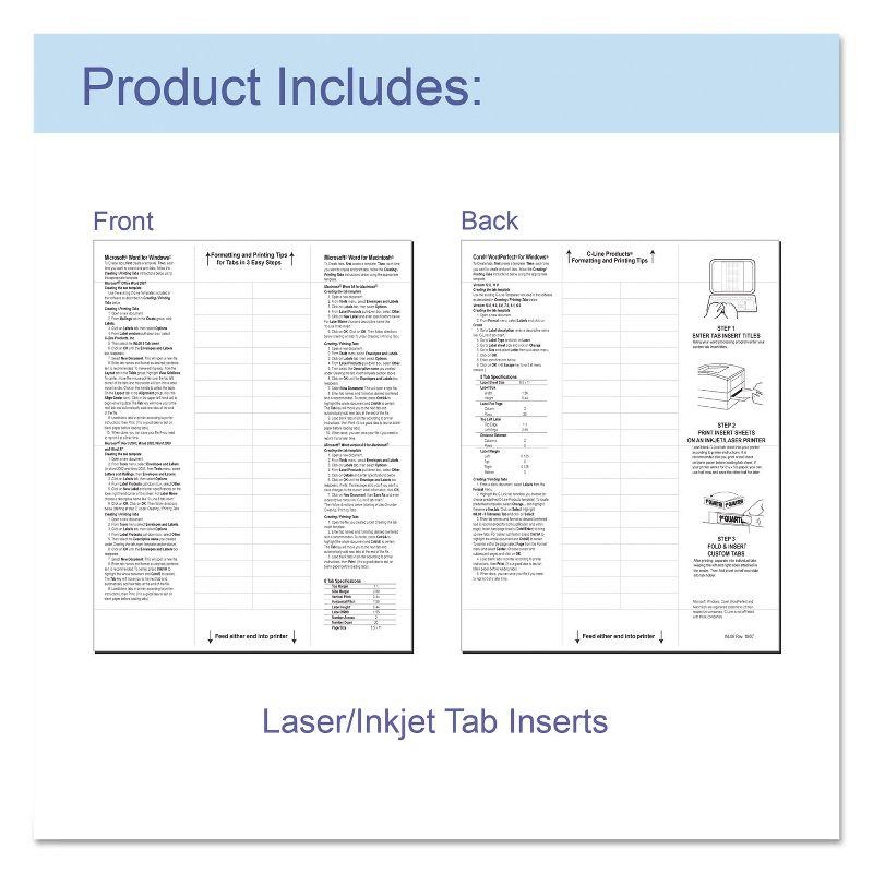 C-Line Sheet Protectors with Index Tabs Assorted Color Tabs 2" 11 x 8 1/2 8/ST 05580