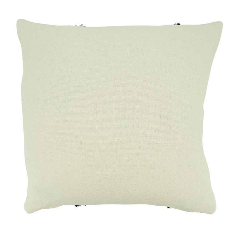 Saro Evelyn Collection Fringed Cotton Throw Pillow