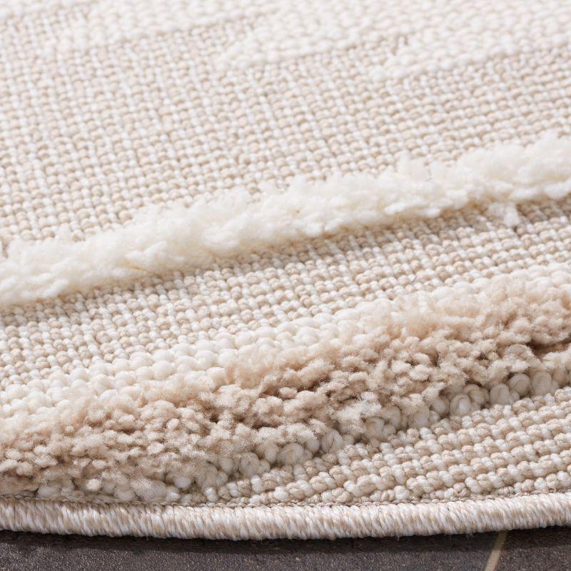 Trends TRD110 Power Loomed Area Rug - Beige/Ivory - 6'7" round - Safavieh.