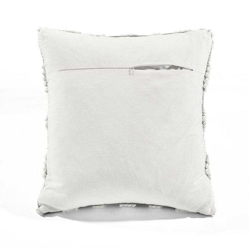 20"x20" Oversize Adelyn Family-Friendly Square Throw Pillow Cover Dark Gray - Lush Décor: Cotton, Zipper Closure, Machine Washable