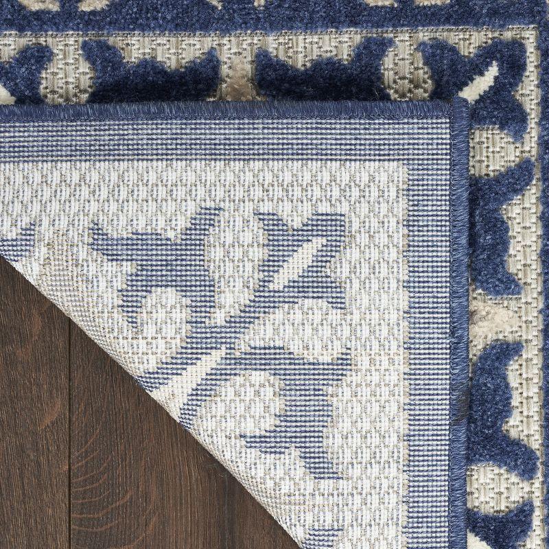 Aloha Modern Mosaic Blue Geometric 7'10" x 10'6" Outdoor Rug