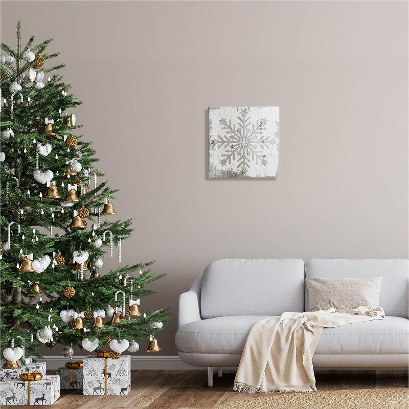 " Winter Snowflake Weathered Pattern " by Lil' Rue Painting Print