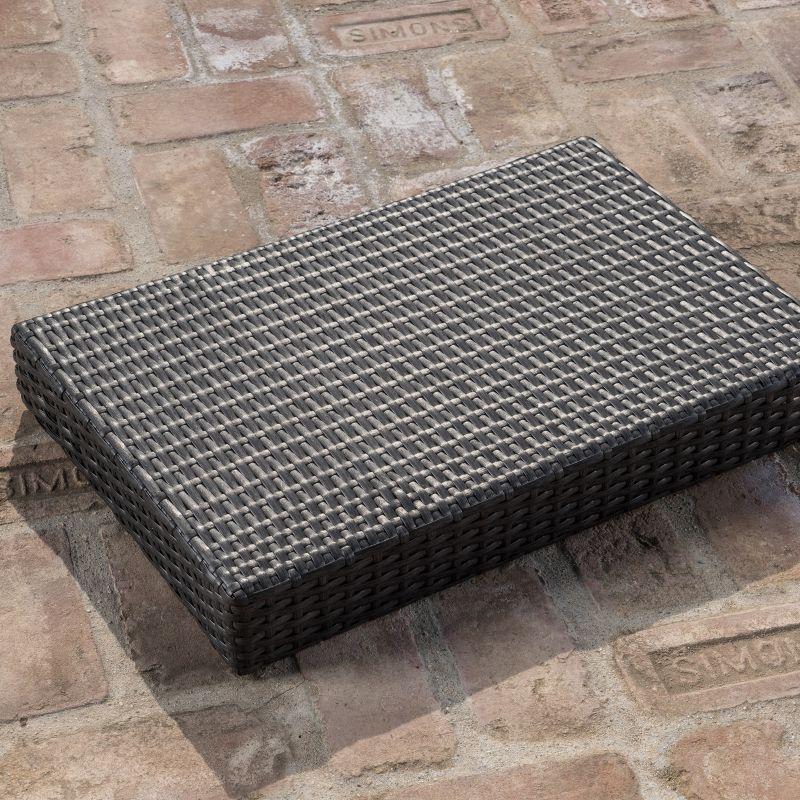 Salem Wicker Adjustable Folding Patio Table: Weather-Resistant Iron Frame, No Assembly - Christopher Knight Home