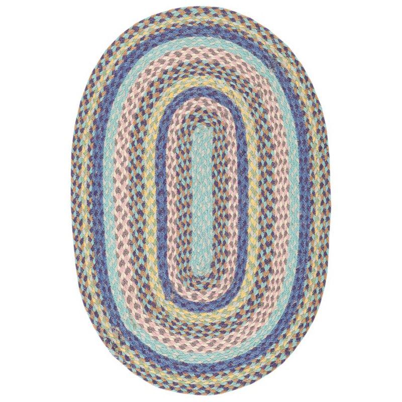 Cape Cod CAP241 Hand Woven Area Rug - Blue/Green - 5'x7' Oval - Safavieh.