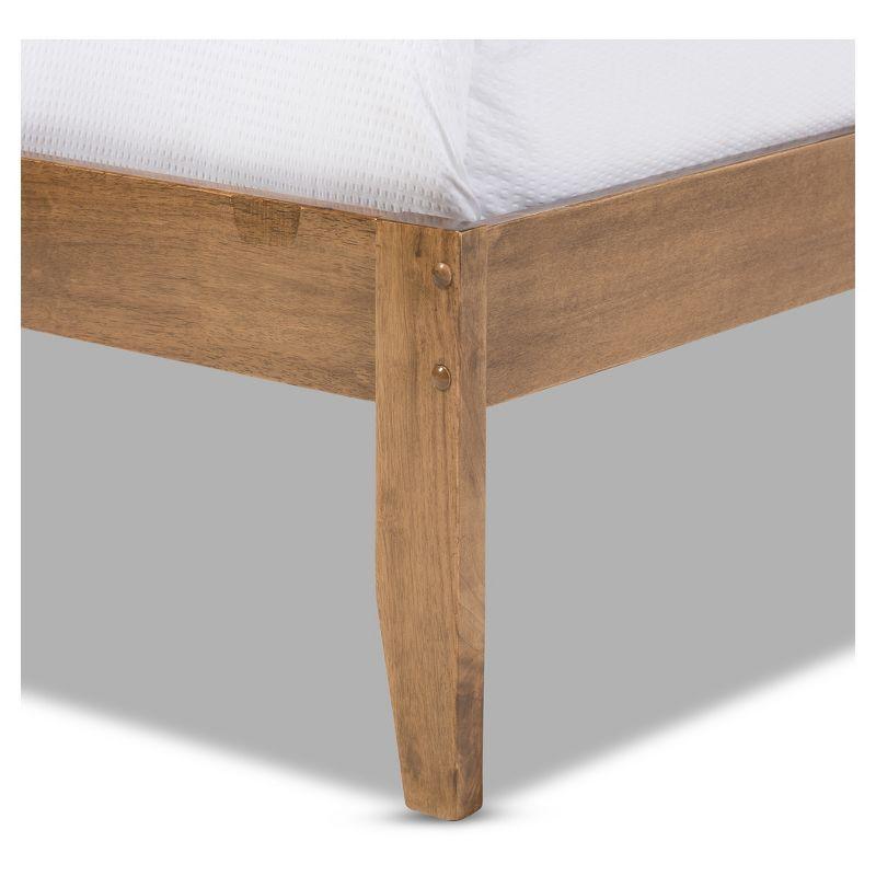 Trina Contemporary Tree Branch Inspired Wood Platform Bed Walnut Brown - Baxton Studio