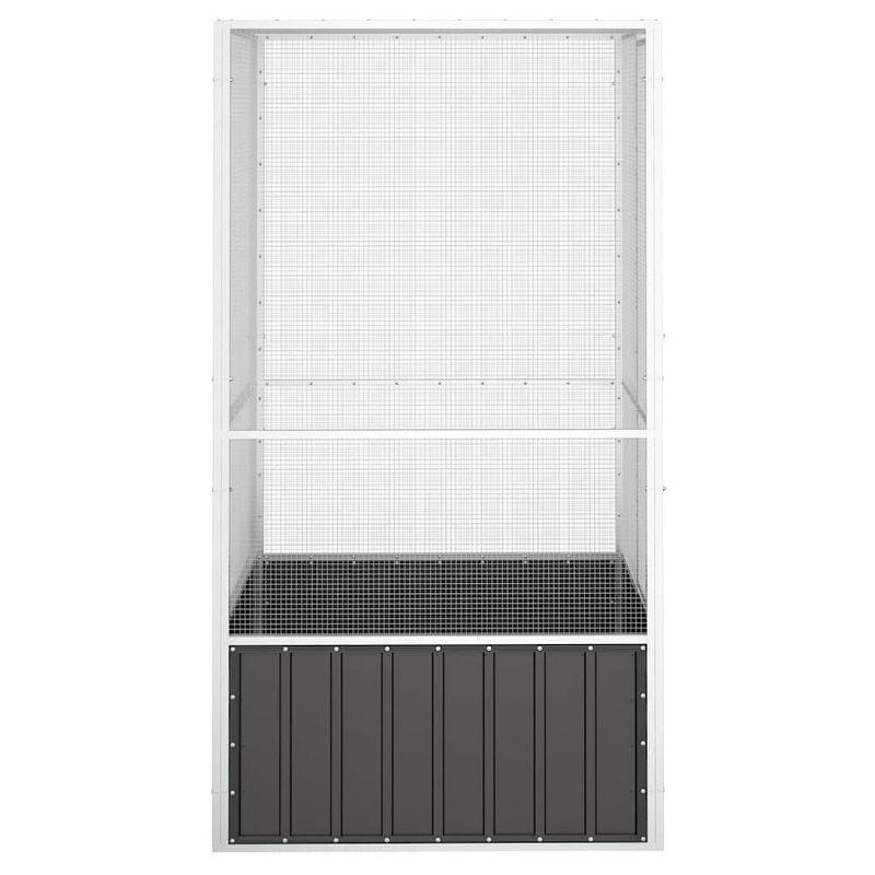 vidaXL Bird Cage Anthracite 43.7 in.x42.1 in.x83.3 in. Galvanized Steel