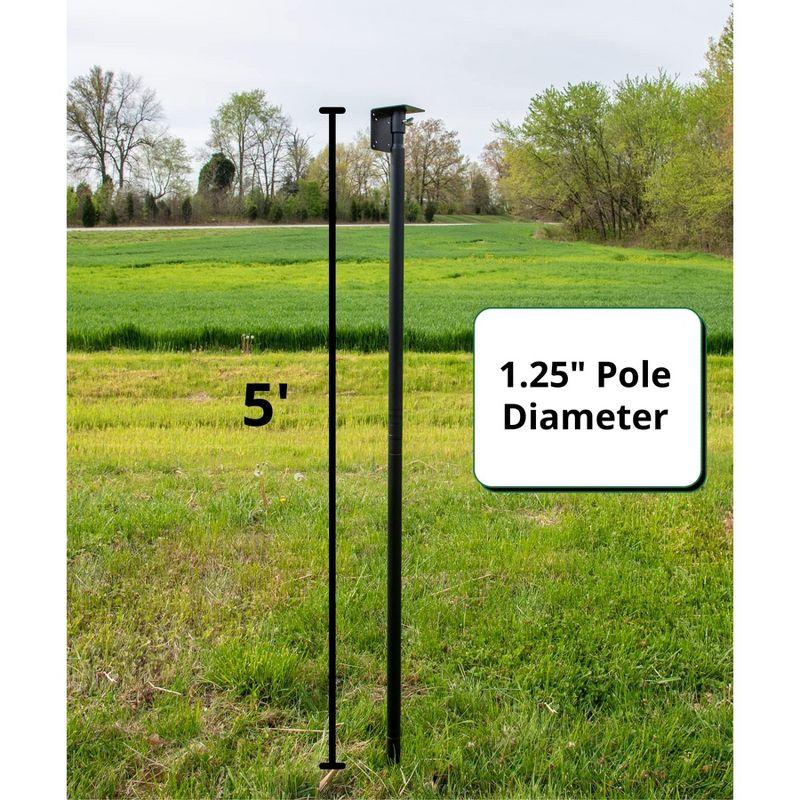 Universal Black Powder-Coated Heavy Duty Mounting Pole Kit