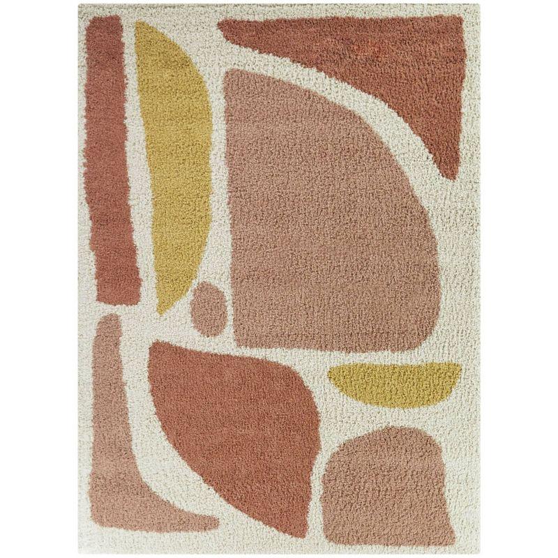 Balta Rugs 7'10"x10' Cesare Abstract Plush Teen Rug Pink: High Pile, Stain-Resistant, Machine Made, OEKO-TEX Certified